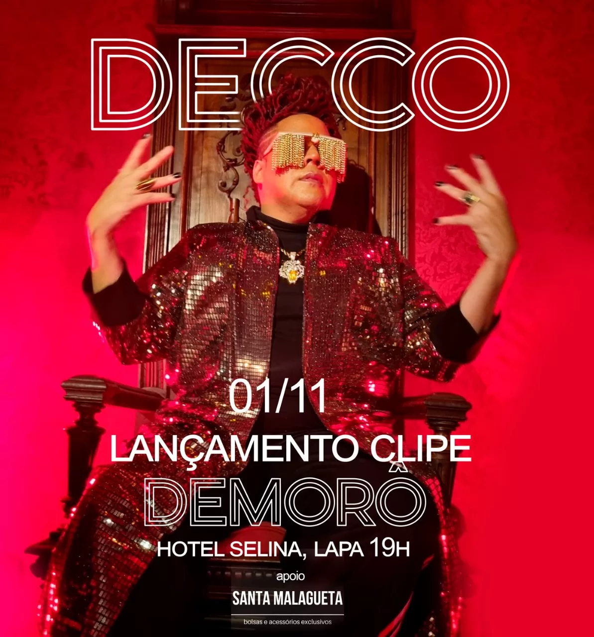 Decco Torres lança clipe do hit “Demorô” com show na Lapa